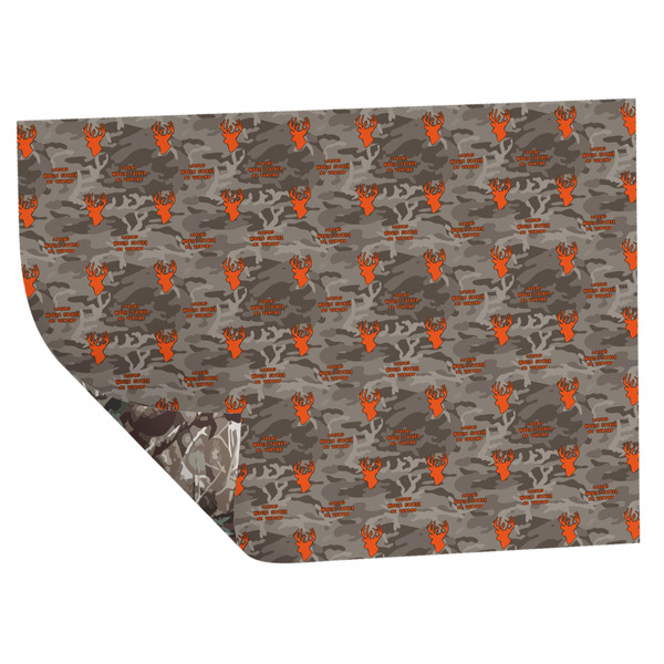 Hunting Camo Wrapping Paper Sheet - Double Sided - Folded