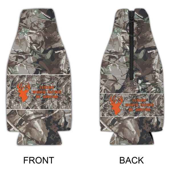 Hunting Camo Zipper Bottle Cooler - APPROVAL