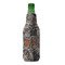 Hunting Camo Zipper Bottle Cooler - FRONT (bottle)