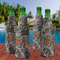 Hunting Camo Zipper Bottle Cooler - Set of 4 - LIFESTYLE