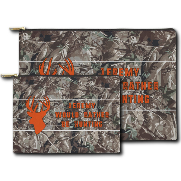 Hunting Camo Zippered Pouches - Size Comparison