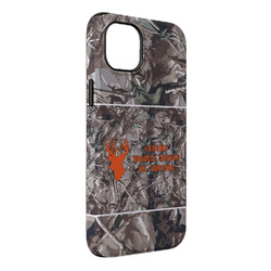 Hunting Camo iPhone Case - Rubber Lined - iPhone 14 Plus (Personalized)