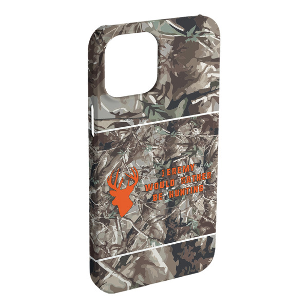 Custom Hunting Camo iPhone Case - Plastic - iPhone 15 Plus (Personalized)
