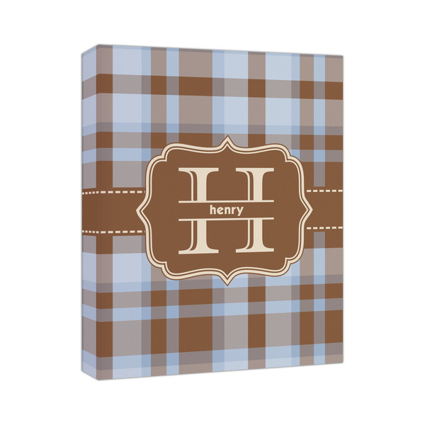 Custom Two Color Plaid Canvas Print (Personalized)
