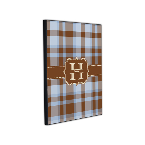 Two Color Plaid 11x14 Wood Print - Angle View