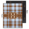 Two Color Plaid 11x14 Wood Print - Front & Back View
