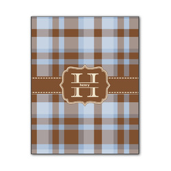 Two Color Plaid Wood Print - 11x14 (Personalized)