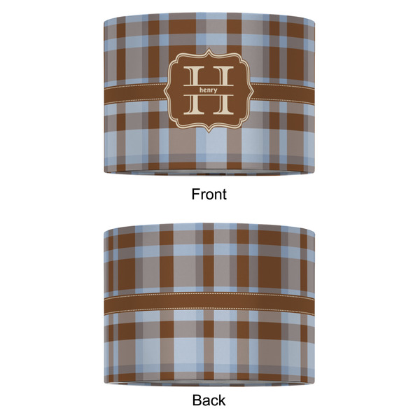 Two Color Plaid 12" Drum Lampshade - APPROVAL (Fabric)