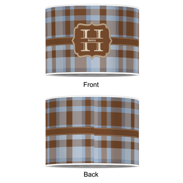 Two Color Plaid 12" Drum Lampshade - APPROVAL (Poly Film)