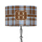 Two Color Plaid 12" Drum Lamp Shade - Fabric (Personalized)
