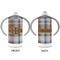 Two Color Plaid 12 oz Stainless Steel Sippy Cups - APPROVAL