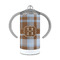 Two Color Plaid 12 oz Stainless Steel Sippy Cups - FRONT
