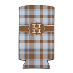 Two Color Plaid Can Cooler (tall 12 oz) (Personalized)