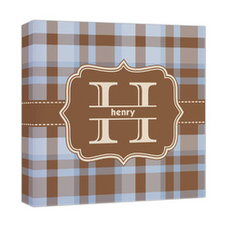 Two Color Plaid Canvas Print - 12x12 (Personalized)
