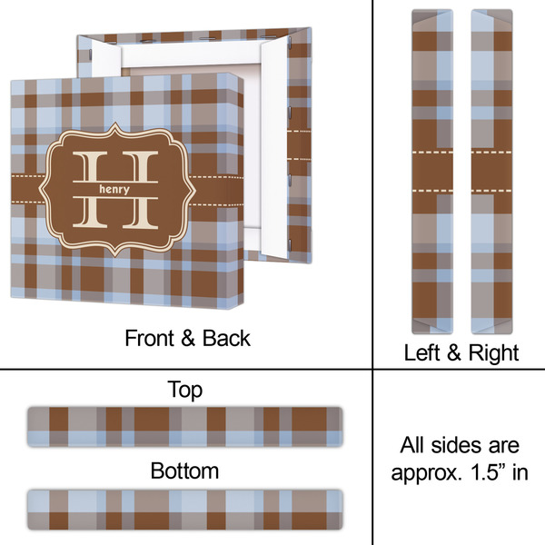 Two Color Plaid 12x12 - Canvas Print - Approval