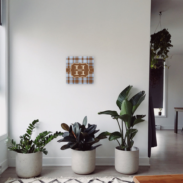 Two Color Plaid 12x12 - Canvas Print - In Context