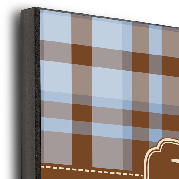 Two Color Plaid 12x12 Wood Print - Closeup