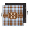 Two Color Plaid 12x12 Wood Print - Front & Back View