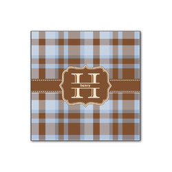 Two Color Plaid Wood Print - 12x12 (Personalized)