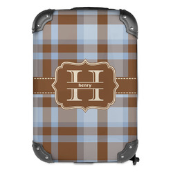 Two Color Plaid Kids Hard Shell Backpack (Personalized)
