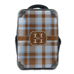 Two Color Plaid 15" Hard Shell Backpack (Personalized)