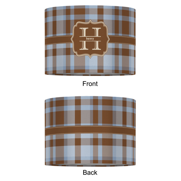 Two Color Plaid 16" Drum Lampshade - APPROVAL (Fabric)