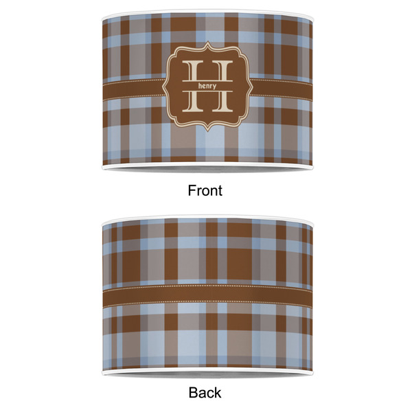Two Color Plaid 16" Drum Lampshade - APPROVAL (Poly Film)