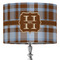 Two Color Plaid 16" Drum Lampshade - ON STAND (Fabric)