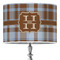 Two Color Plaid 16" Drum Lampshade - ON STAND (Poly Film)