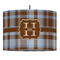 Two Color Plaid 16" Drum Lampshade - PENDANT (Fabric)