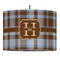 Two Color Plaid Drum Pendant Lamp (Personalized)