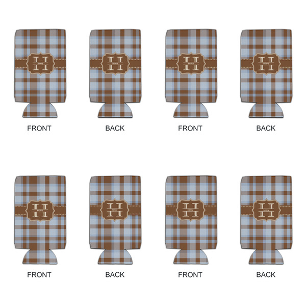 Two Color Plaid 16oz Can Sleeve - Set of 4 - APPROVAL