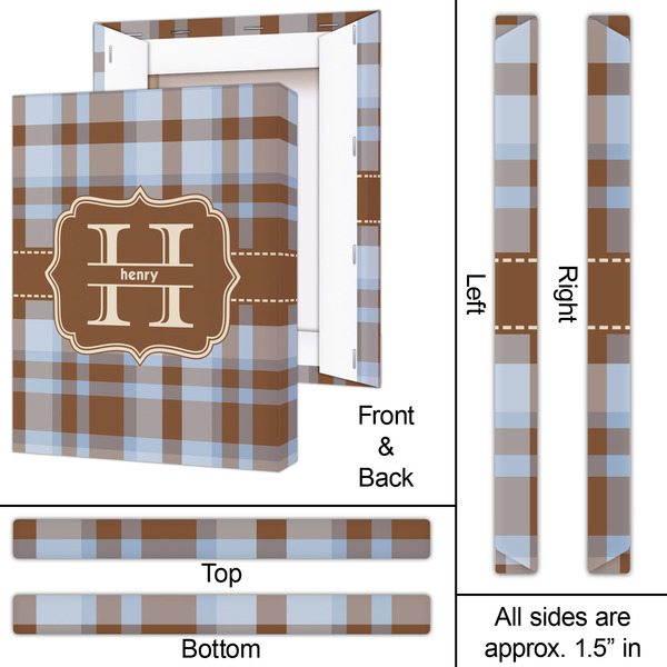 Two Color Plaid 16x20 - Canvas Print - Approval