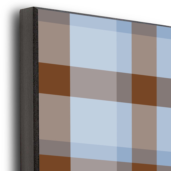 Two Color Plaid 16x20 Wood Print - Closeup