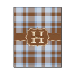 Two Color Plaid Wood Print - 16x20 (Personalized)