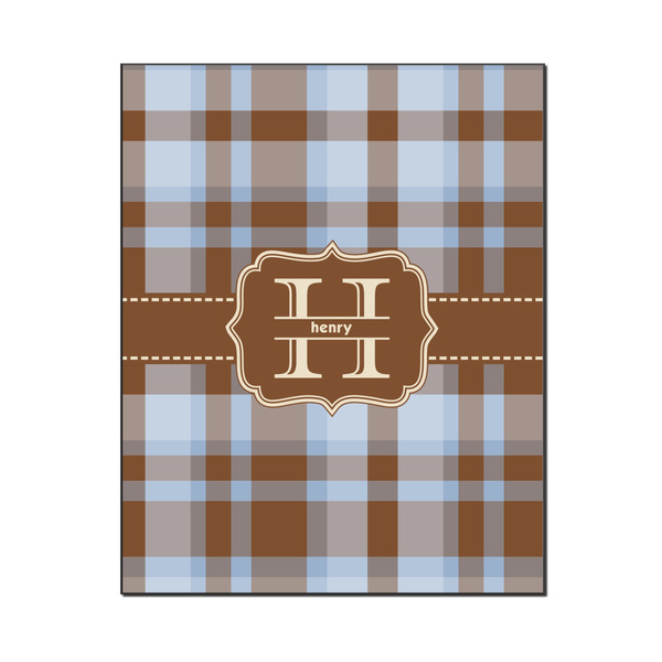Custom Two Color Plaid Wood Print - 16x20 (Personalized)