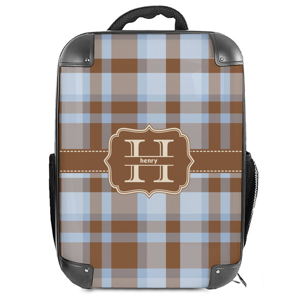 Custom Two Color Plaid Hard Shell Backpack (Personalized)