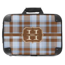 Two Color Plaid Hard Shell Briefcase - 18" (Personalized)