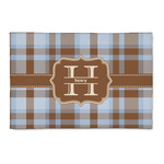 Two Color Plaid Patio Rug (Personalized)
