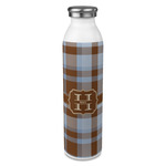 Two Color Plaid 20oz Stainless Steel Water Bottle - Full Print (Personalized)