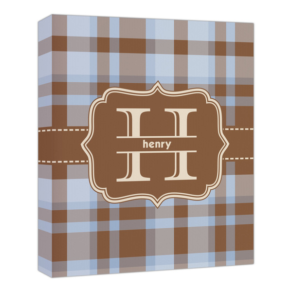 Custom Two Color Plaid Canvas Print - 20x24 (Personalized)