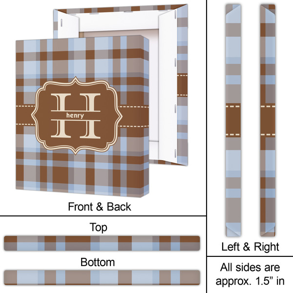 Two Color Plaid 20x24 - Canvas Print - Approval