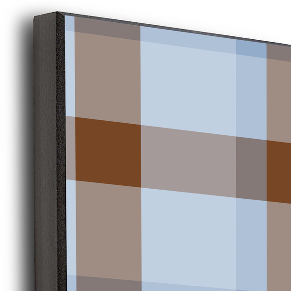 Two Color Plaid 20x24 Wood Print - Closeup