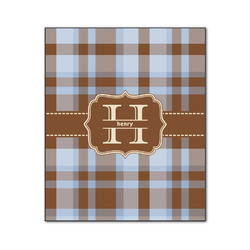 Two Color Plaid Wood Print - 20x24 (Personalized)