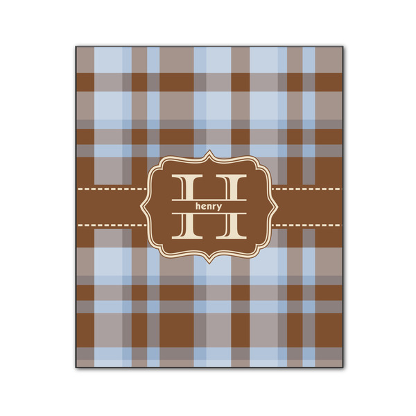Custom Two Color Plaid Wood Print - 20x24 (Personalized)