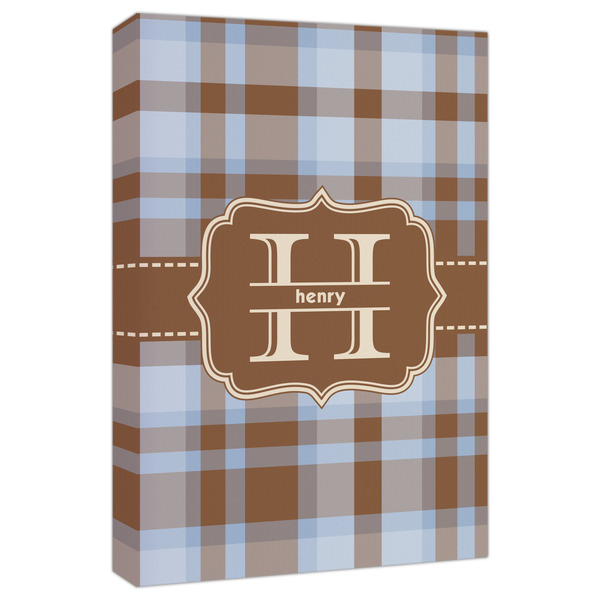 Custom Two Color Plaid Canvas Print - 20x30 (Personalized)