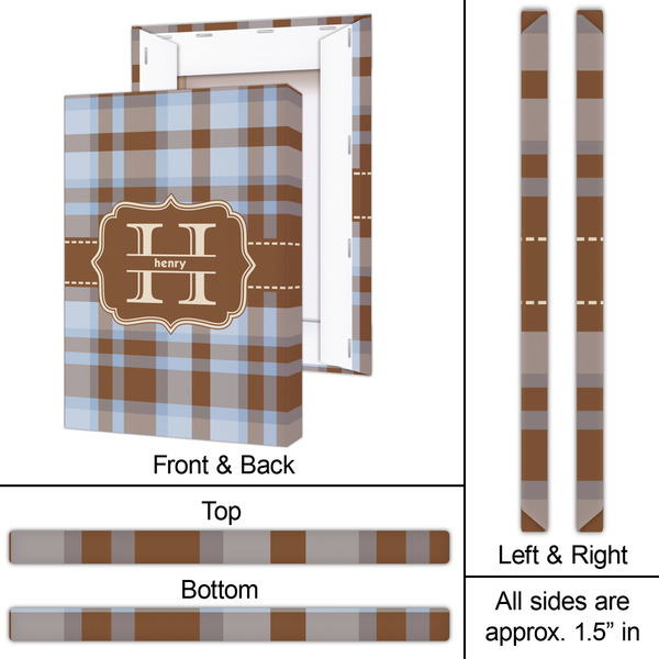 Two Color Plaid 20x30 - Canvas Print - Approval