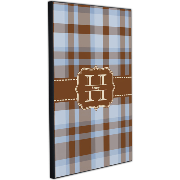 Two Color Plaid 20x30 Wood Print - Angle View