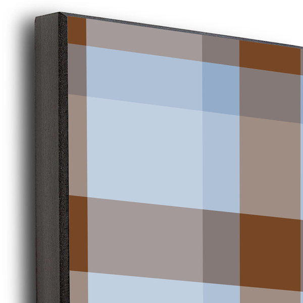 Two Color Plaid 20x30 Wood Print - Closeup