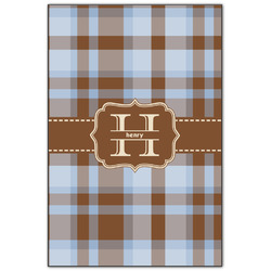 Two Color Plaid Wood Print - 20x30 (Personalized)
